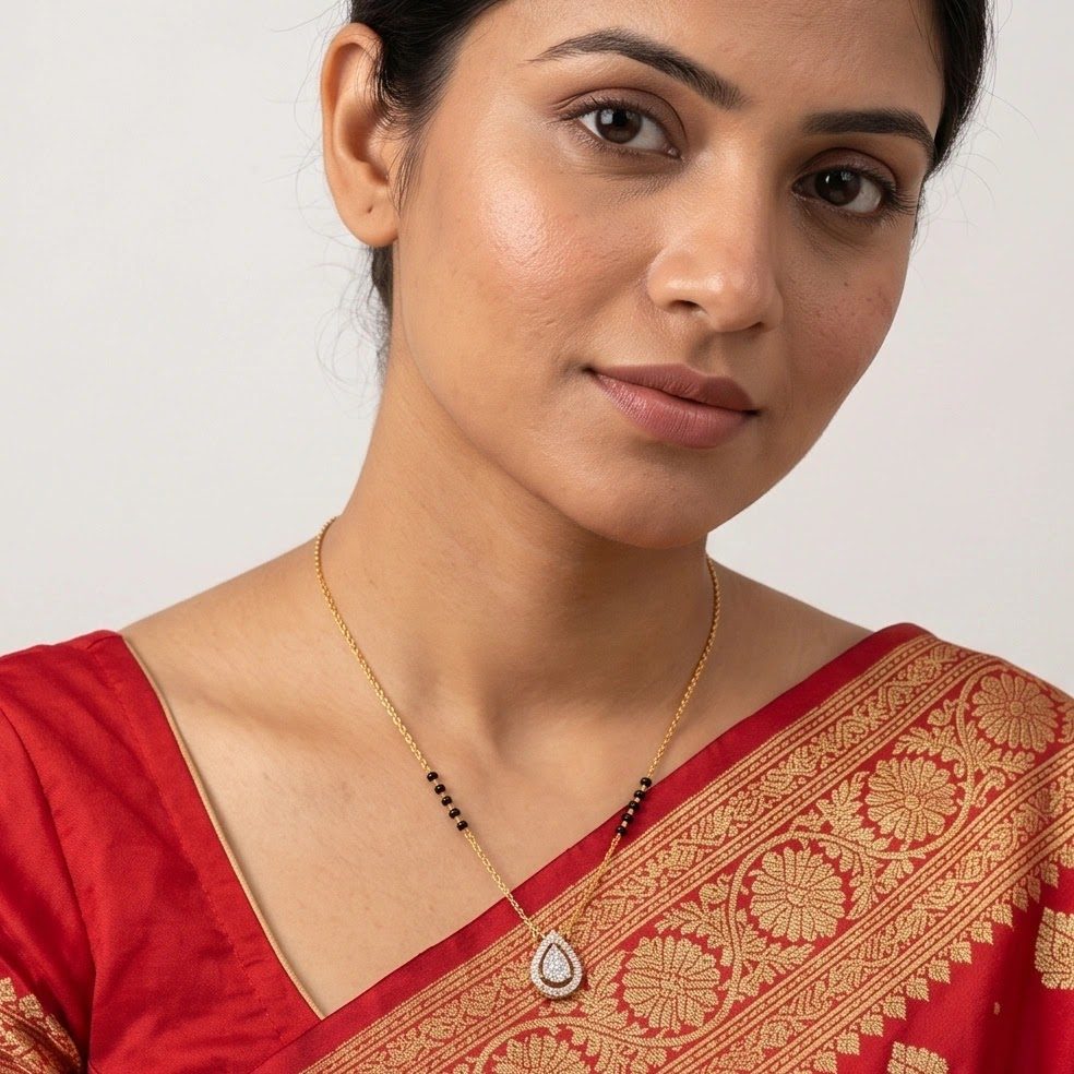18KT Yellow Gold 0.55 Carat Diamond Pendant | Titali Design P-21305