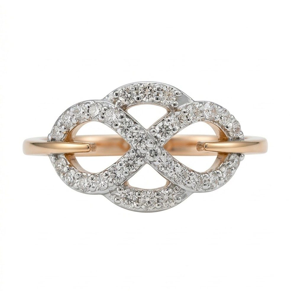 18KT Yellow Gold 0.34 Carat Round Diamond Ring | Titali Design LR-21573