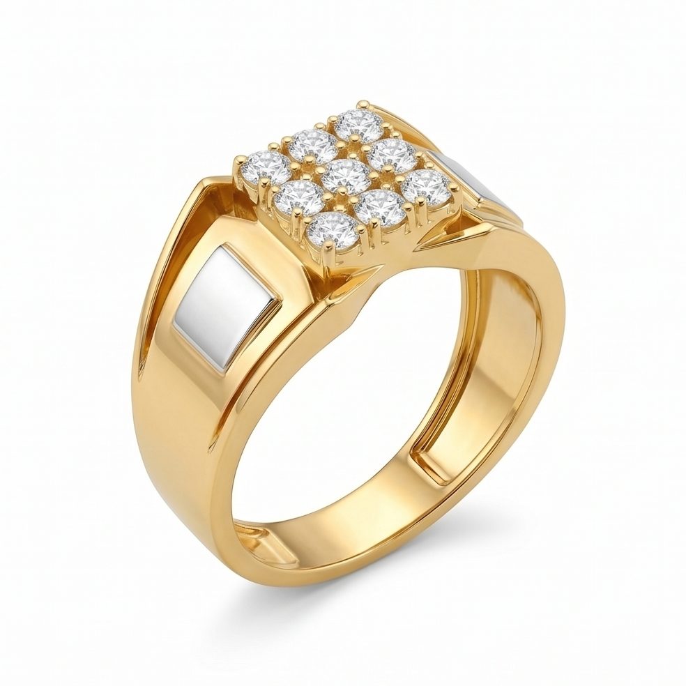 18KT Yellow Gold 0.65 Carat Round Diamond Ring | Titali Design GR-22068
