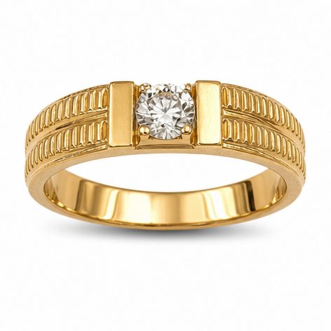 18KT Yellow Gold 0.34 Carat Round Diamond Ring | Titali Design 29305365