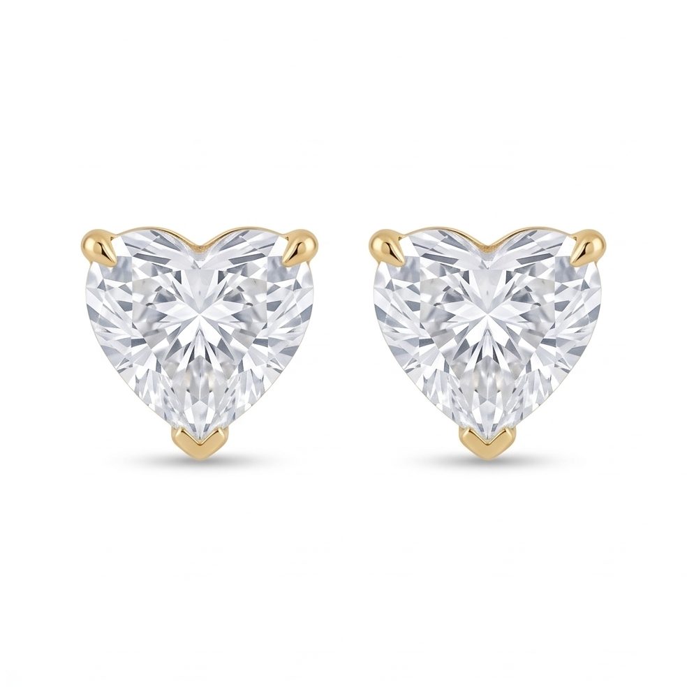 18KT Yellow Gold 0.6 Carat Round Diamond Earrings | Titali Design 82891301