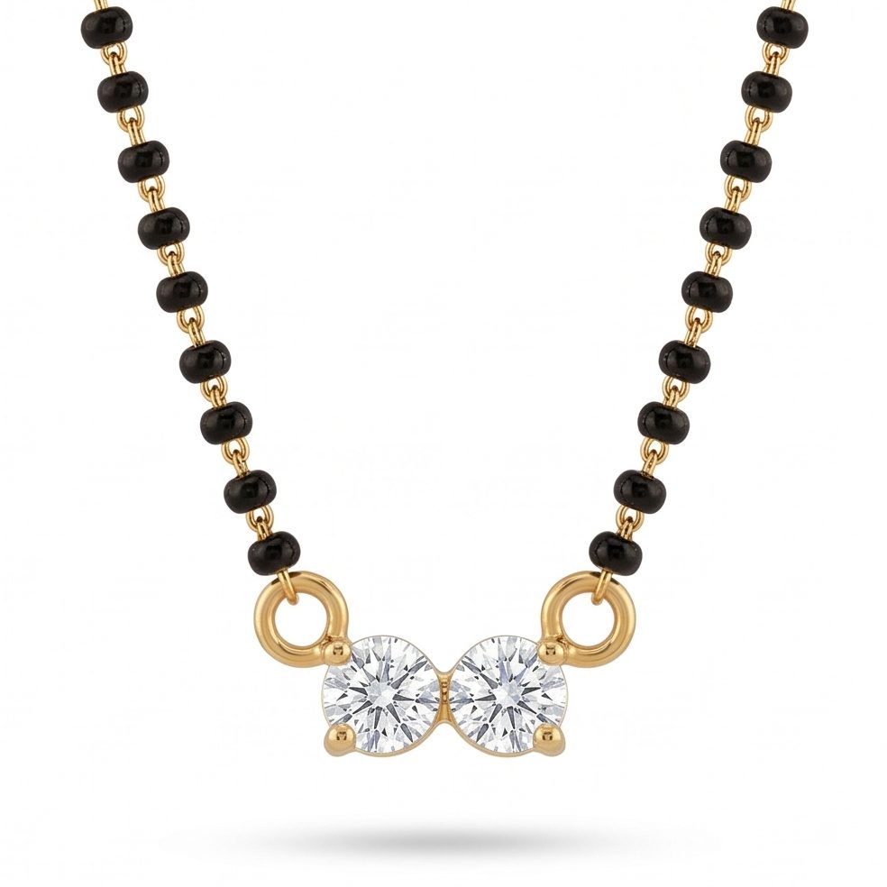 18KT Yellow Gold 0.24 Carat Round Diamond Pendant | Titali Design P-21306