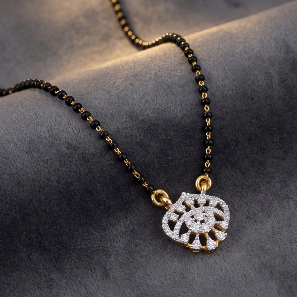 18KT Yellow Gold 0.46 Carat Round Diamond Pendant | Titali Design P-21644