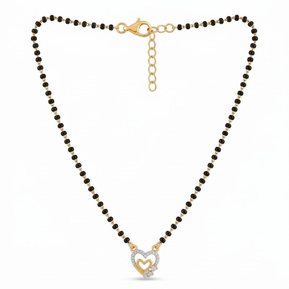 18KT Rose Gold 0.11 Carat Round Diamond Necklace | Titali Design TNM0388