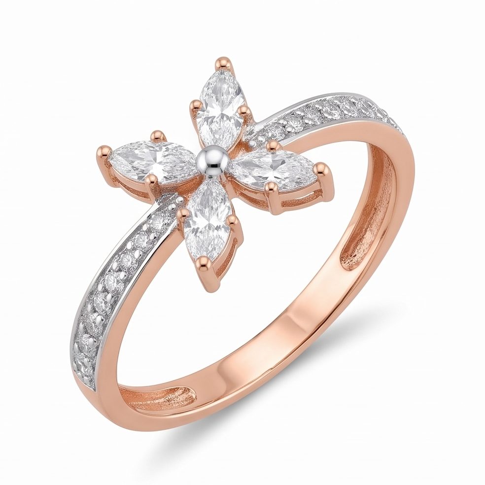 18KT Yellow Gold 0.38 Carat Round Diamond Ring | Titali Design INNLRMQ1