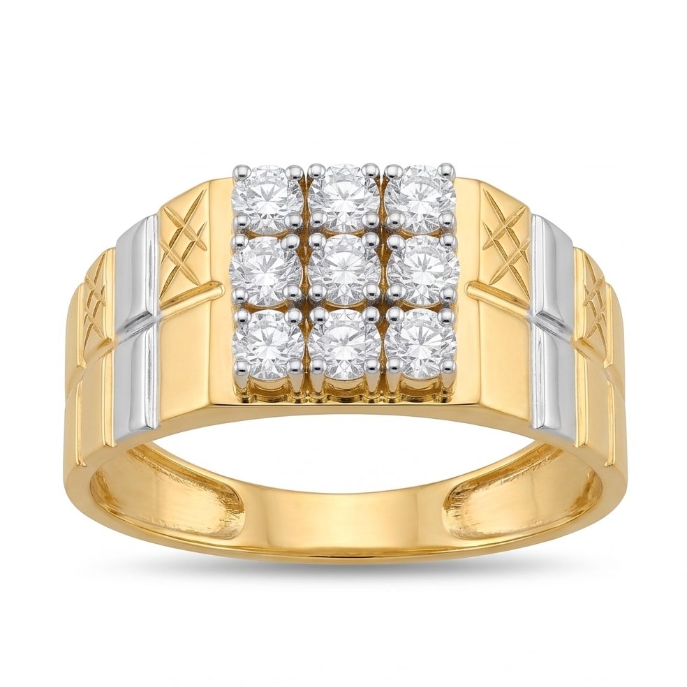 18KT Yellow Gold 0.64 Carat Round Diamond Ring | Titali Design GR-22064