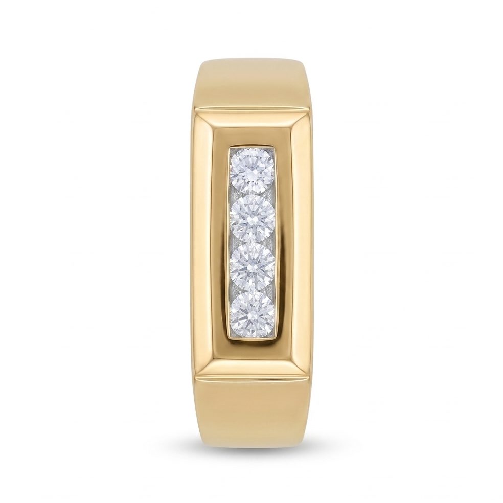 18KT Yellow Gold 0.3 Carat Round Diamond Ring | Titali Design GR0286